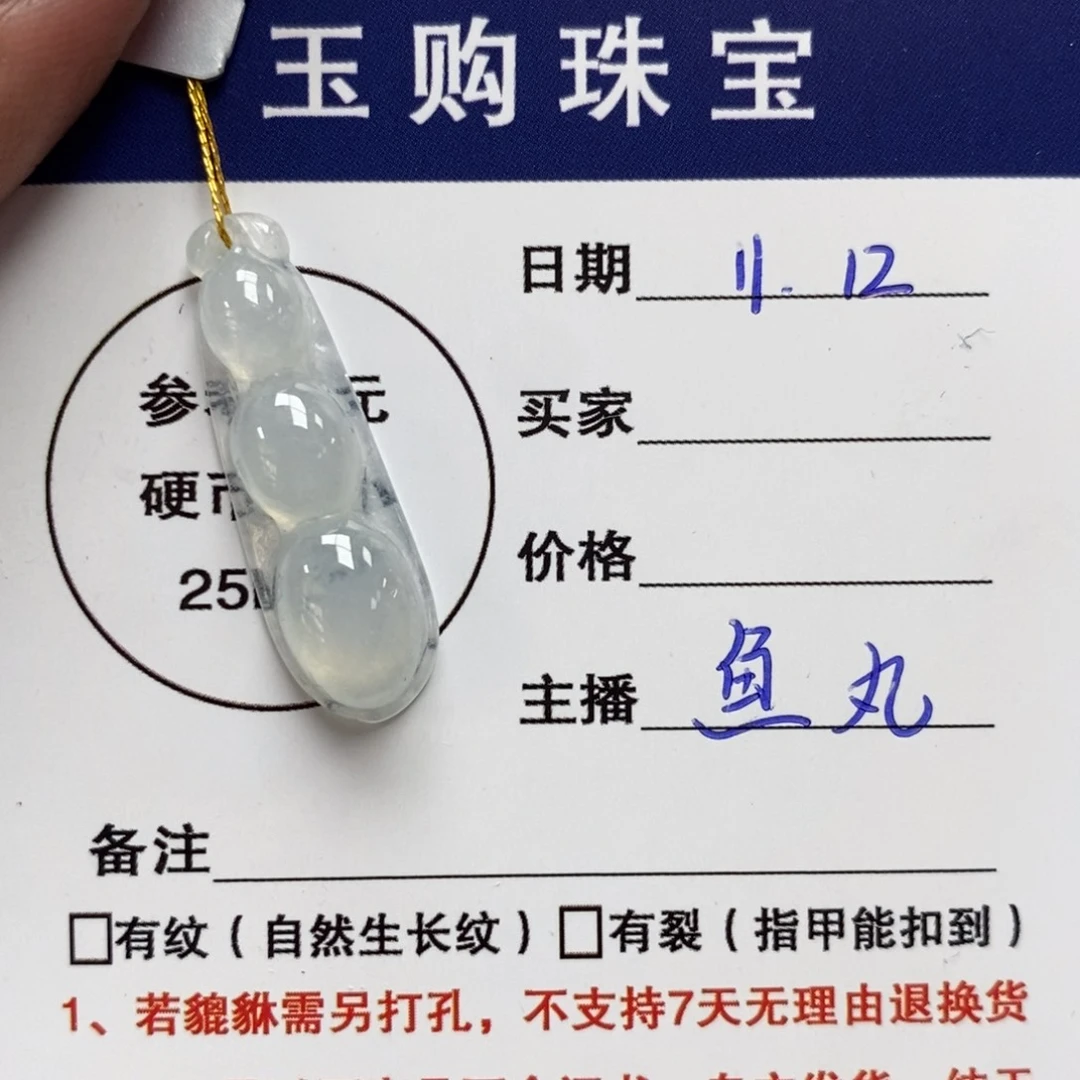 颈饰未镶嵌翡翠福豆