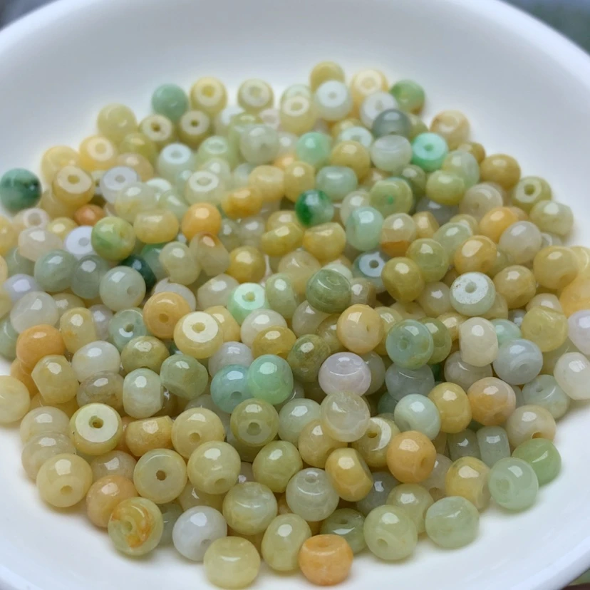 【闪购商品】翡翠手链未镶嵌卡3*5冰黄100颗