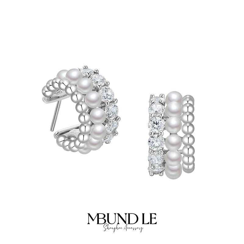 摩邦珠宝 铜合金耳饰 江流宛转-流霜耳环 官方专属