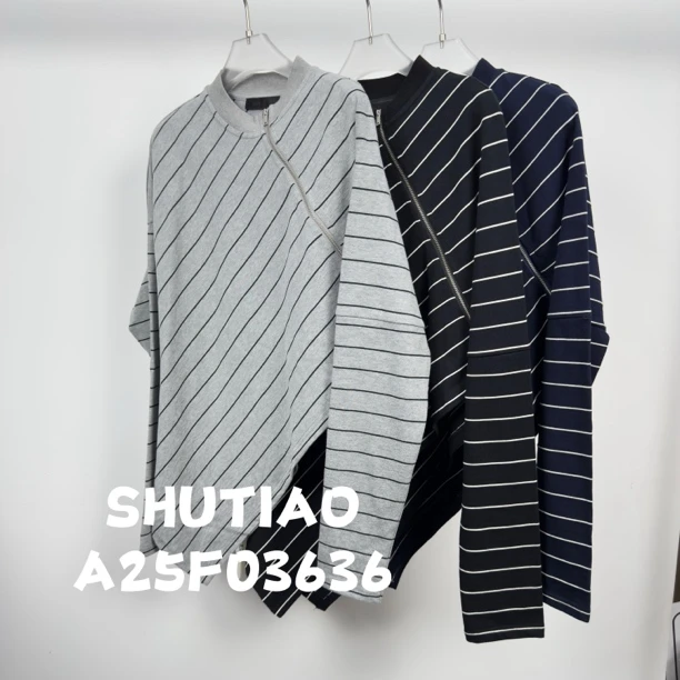 【SHUTIAO】2025夏季:新款小众设计款T恤A25F03636