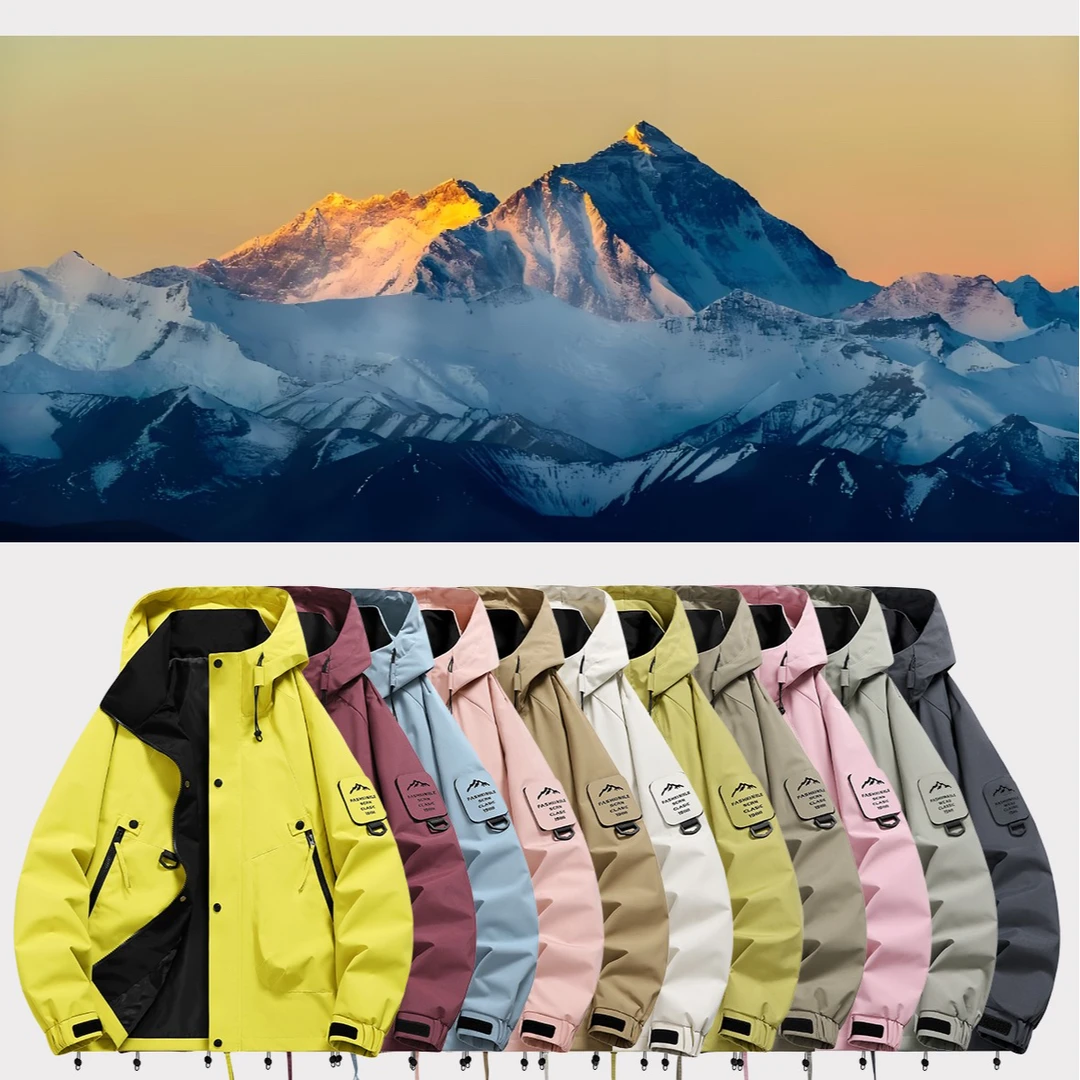 户外冲锋衣男女春秋季防风防水外套情侣登山服夹克衫