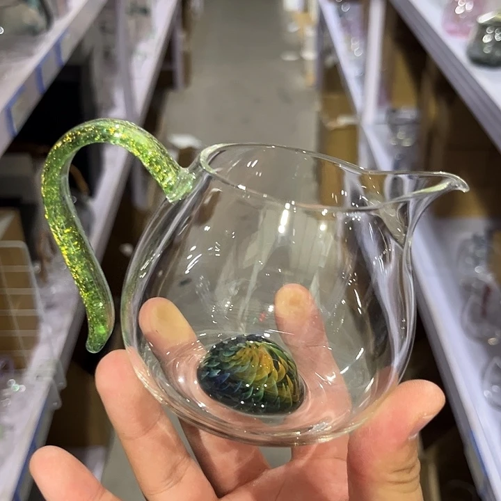 玉见 绿凤尾绿金公道杯