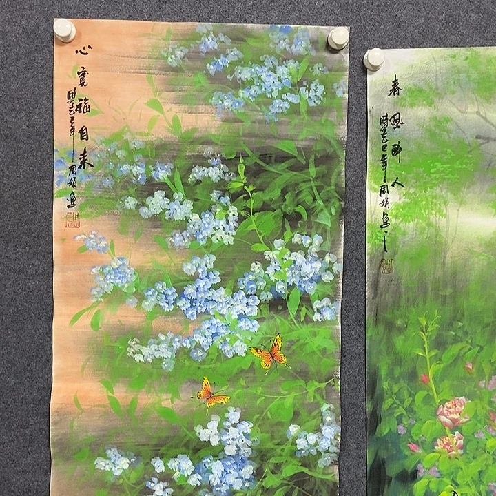 国画三尺花鸟一副