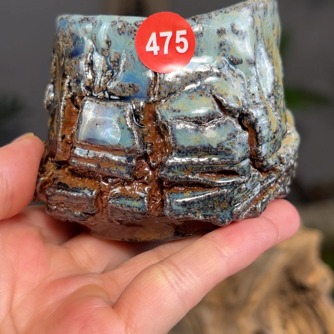 杯475柴烧手捏主人杯自然落灰釉