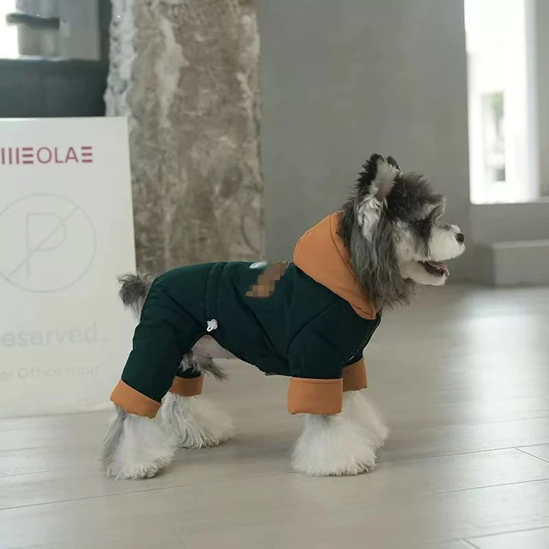 宠物雪纳瑞秋冬四脚棉衣棉服棉裤狗狗泰迪比熊冬季加厚保暖衣服