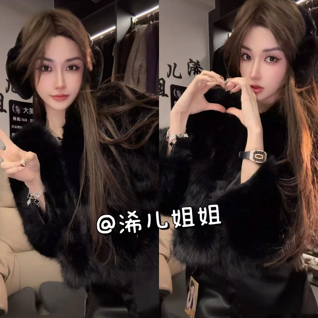 人造皮草 （浠儿家）冬日来信 典雅轻盈年轻感仿狐狸毛皮草外套