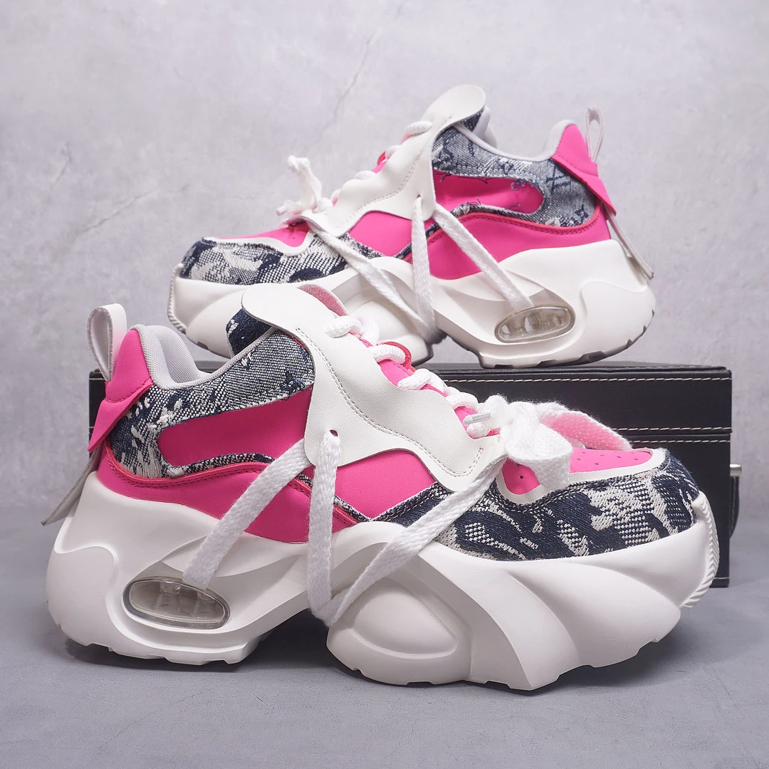 欧洲站秋季百搭学生潮流内增高厚底男士运动鞋透气休闲老爹鞋子