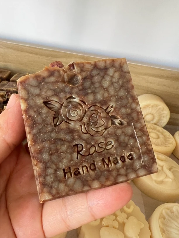 玫瑰大理石纹桃胶手工冷制皂男女可用含植物精华天然草本成分