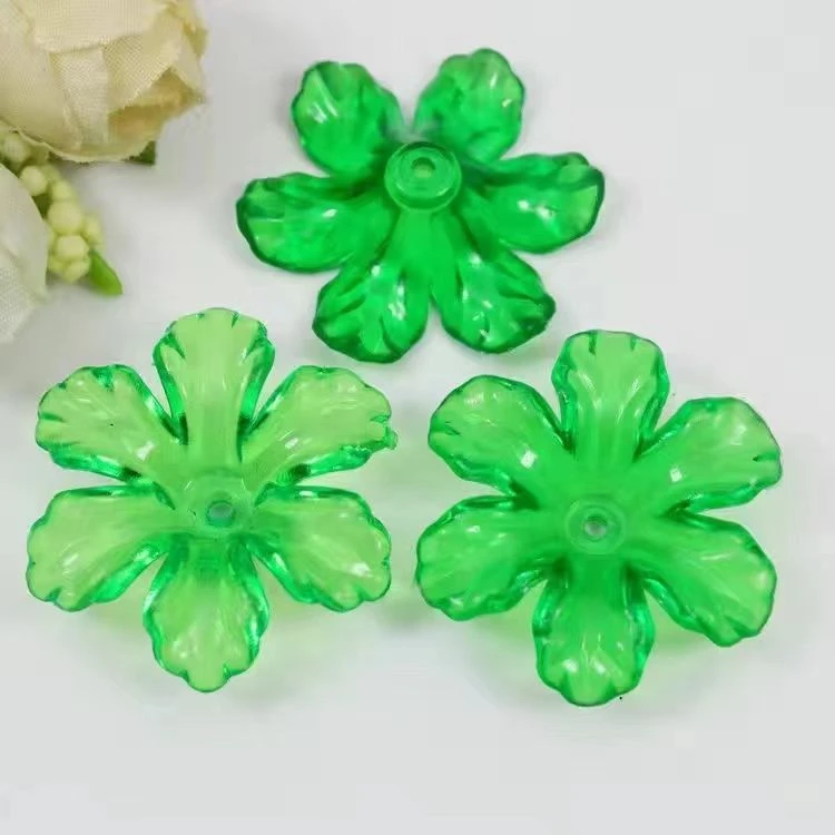 仿水晶花托六角花瓣DIY手工串珠太阳花发财树摇钱树材料花托配件