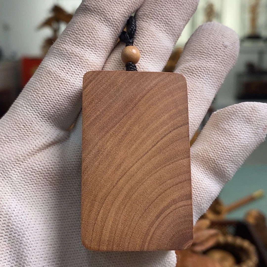 无事牌檀香木印度老山檀香无事牌吊坠