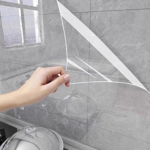 透明防水防油防脏贴纸保护膜耐高温桌面茶几瓷砖灶台静电自粘贴膜
