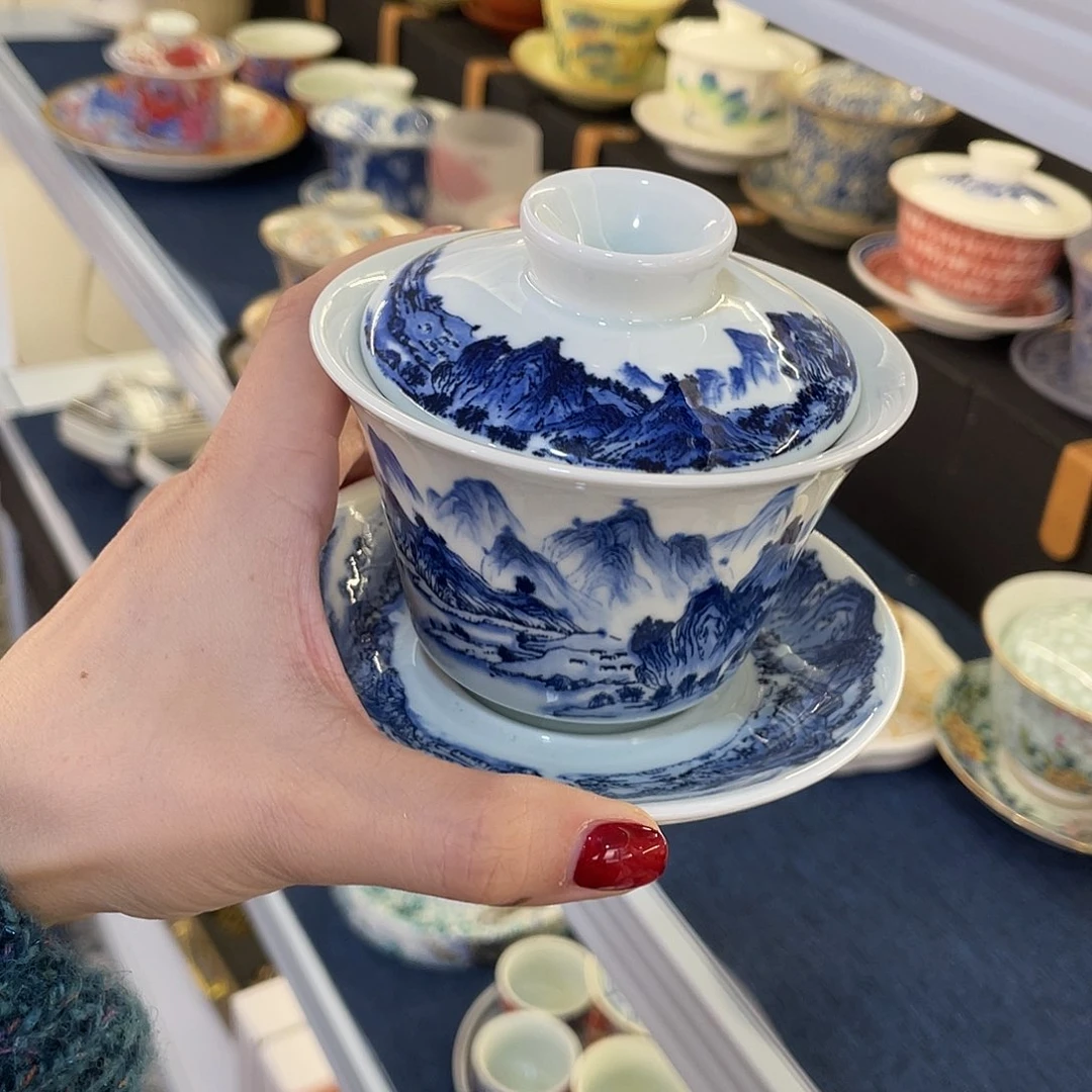 陶景德陶瓷盖碗茶具