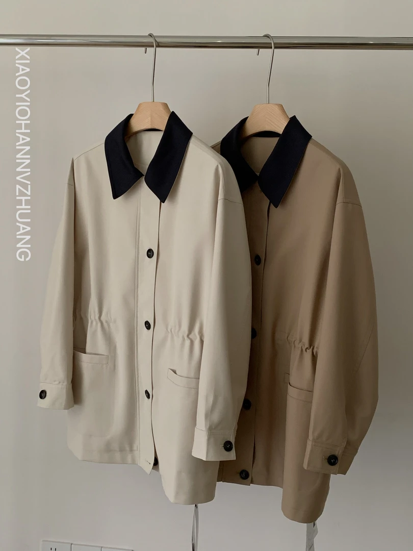 【XYJ】春季时尚百搭中长外套3508