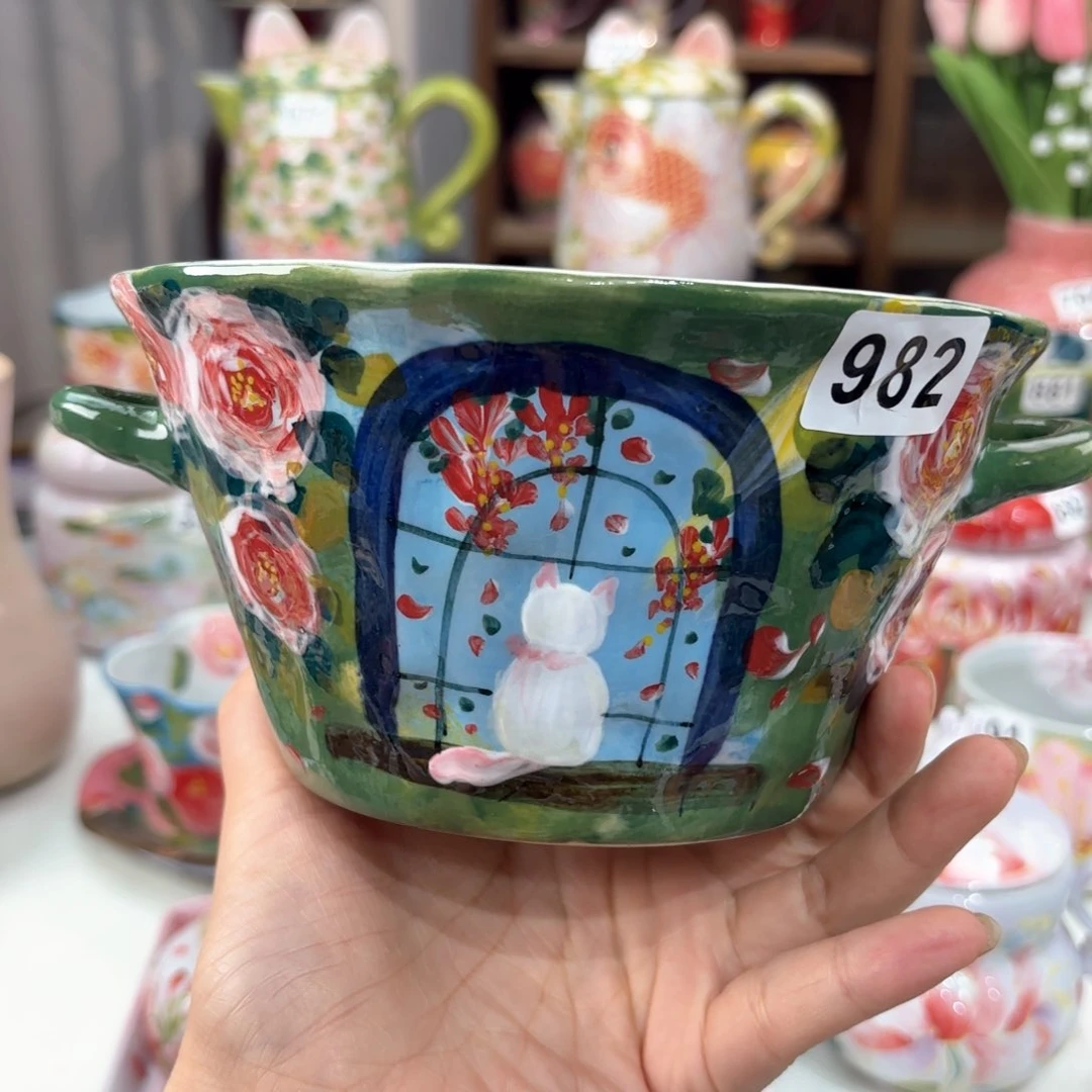 景德镇手绘高温釉下彩陶瓷茶具