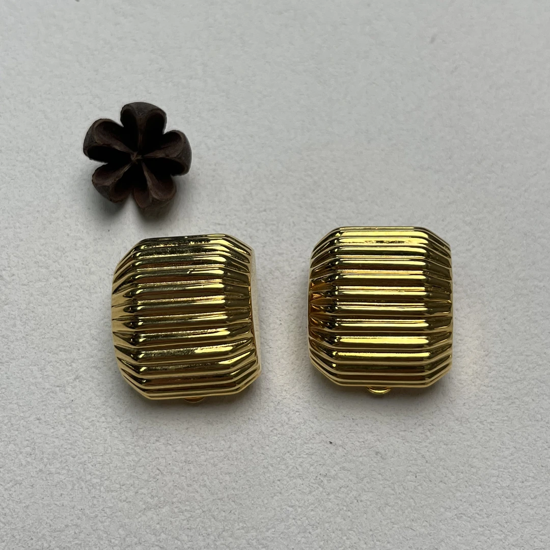 铜合金耳饰 【六六中古】孤品复古耳夹th8233