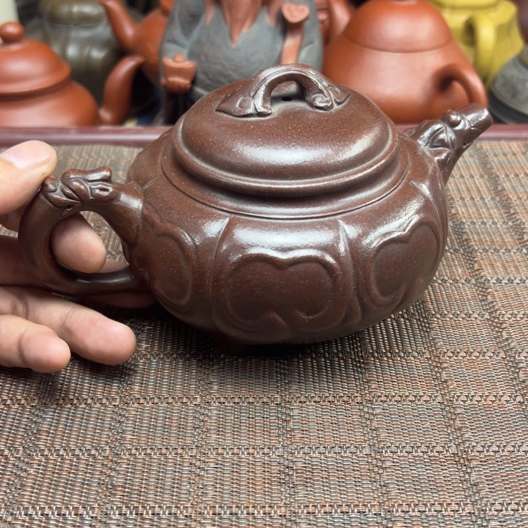 紫砂茶壶宜兴原矿紫砂壶450毫升容量