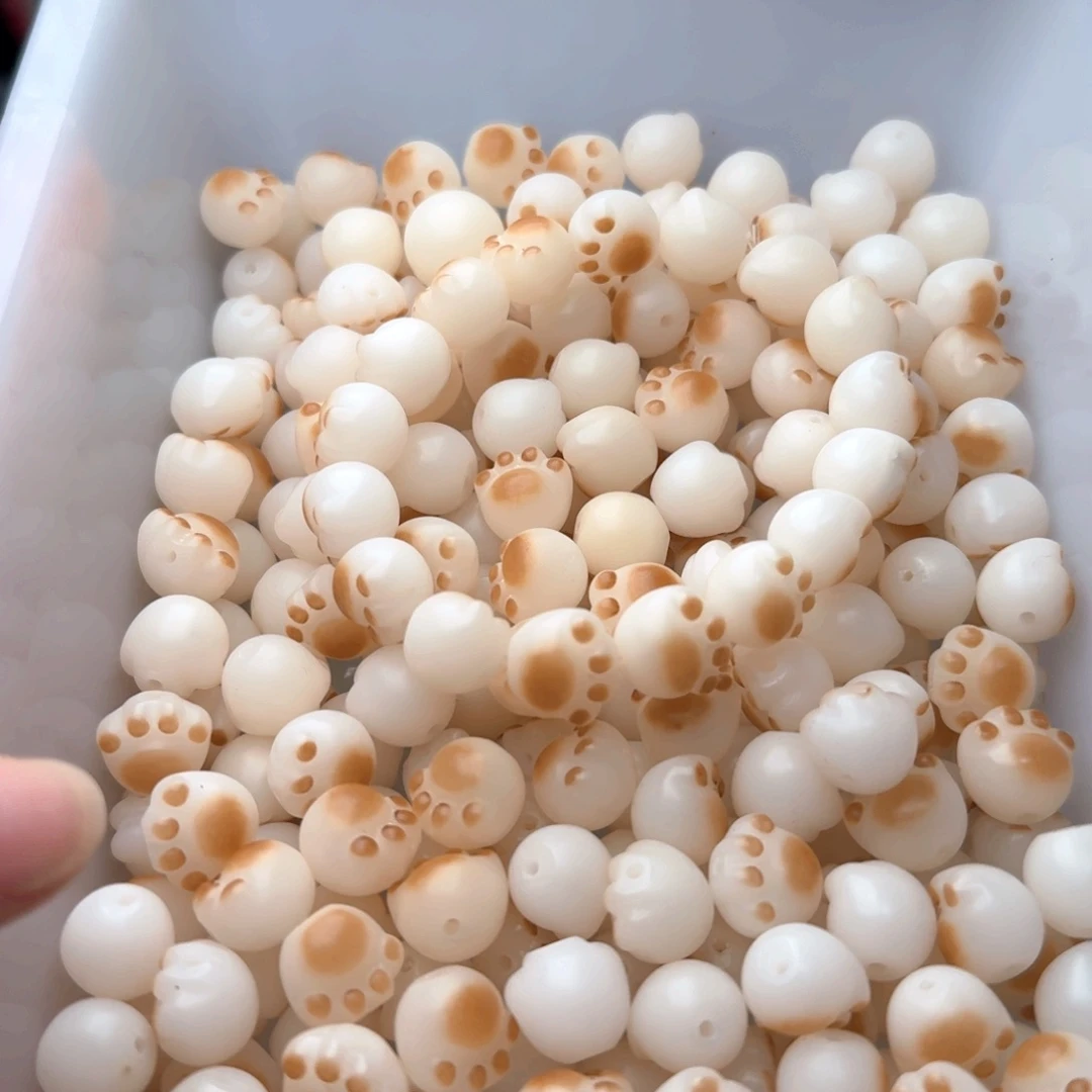 菩提根/象牙果吊坠20颗炭烧猫爪12