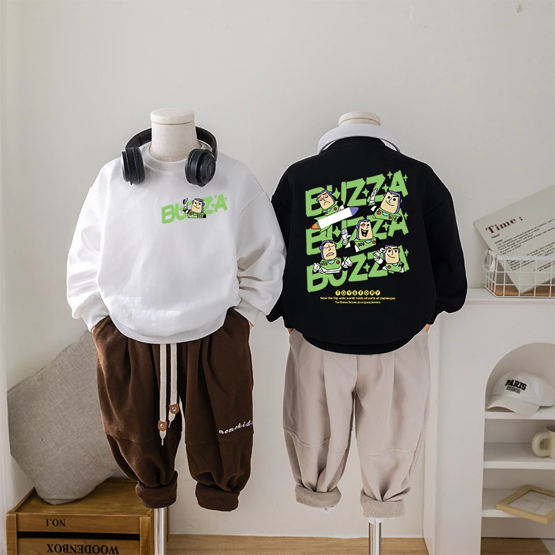 儿童装男童秋装卫衣春秋款2025新款中大童秋季男孩炸街帅气上衣潮
