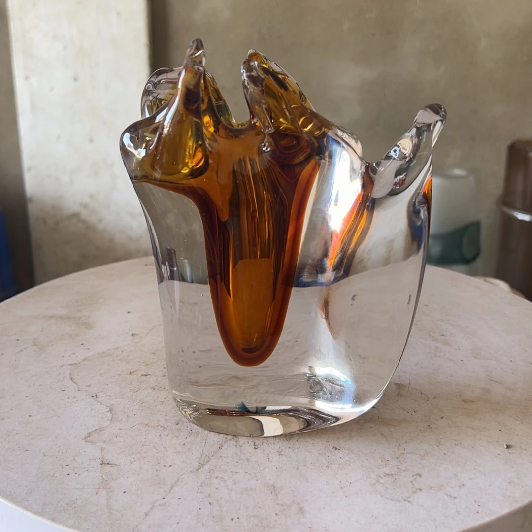弘扬琉璃花器微瑕高度19