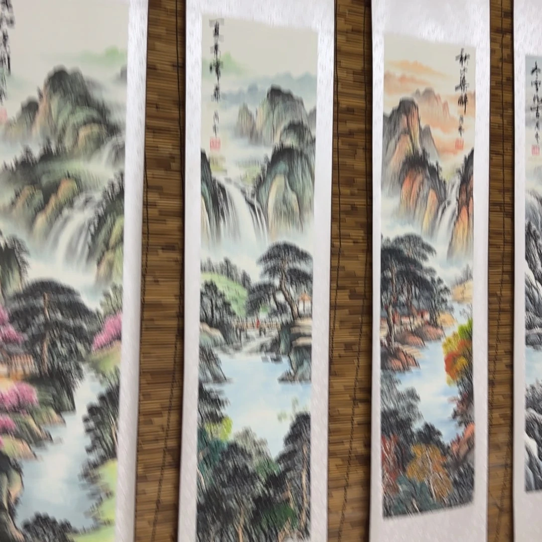 国画QB四幅一套作品！带证书！只限一单