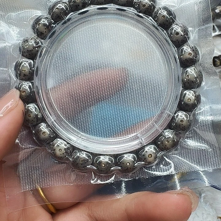 星月菩提手串342殿堂黑灰星月菩提10桶单圈