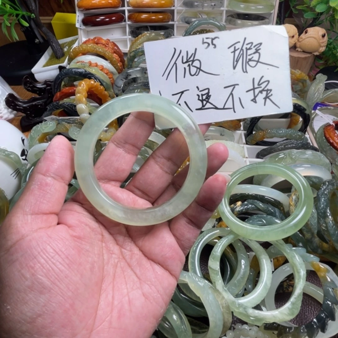 未镶嵌蛇纹石玉手镯小*又