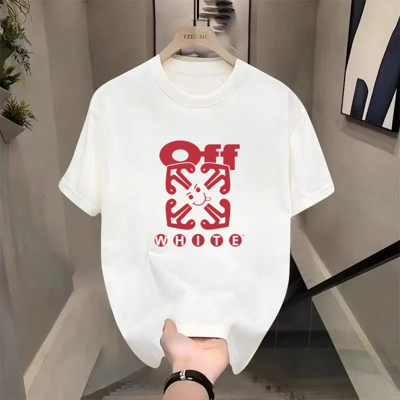 100%棉【笑脸】2025 设计师款 无痕印花 男女同款 纯棉圆领短袖T恤