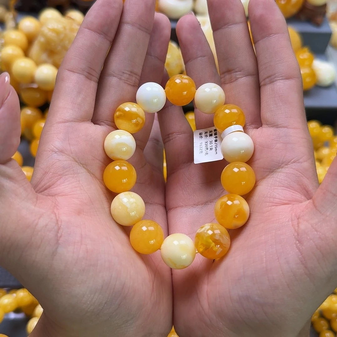 未镶嵌蜜蜡珠宝奇石15mm