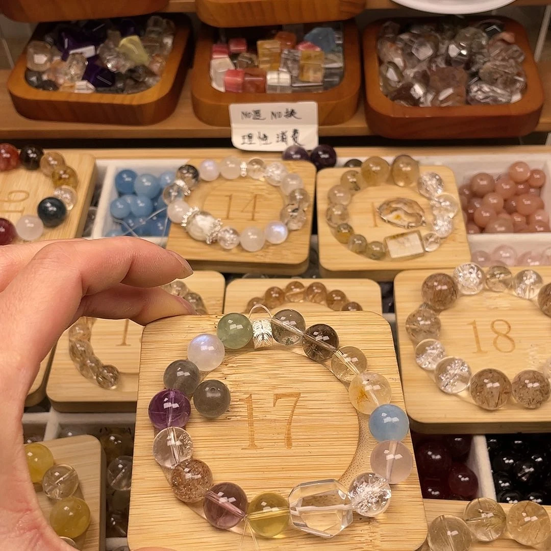 烟晶手链合金安**己