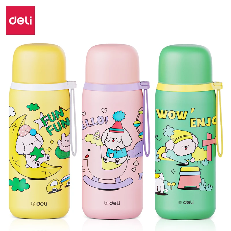 得力LL612保温杯(子弹头)(500mL)(316内胆)(混)(彩盒装)