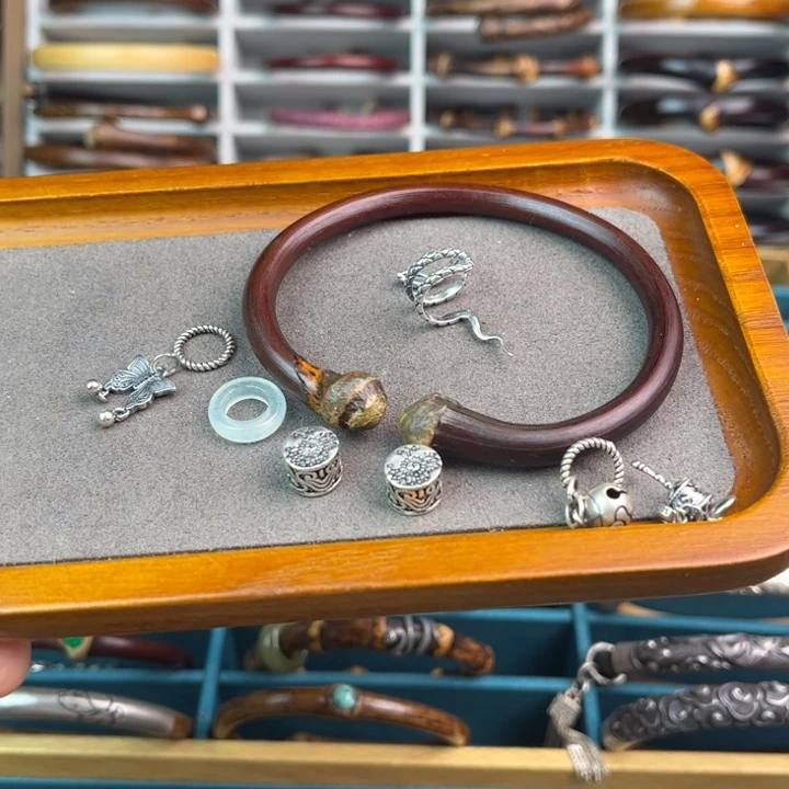 木.***飯直播间挑选鸡血藤手镯62