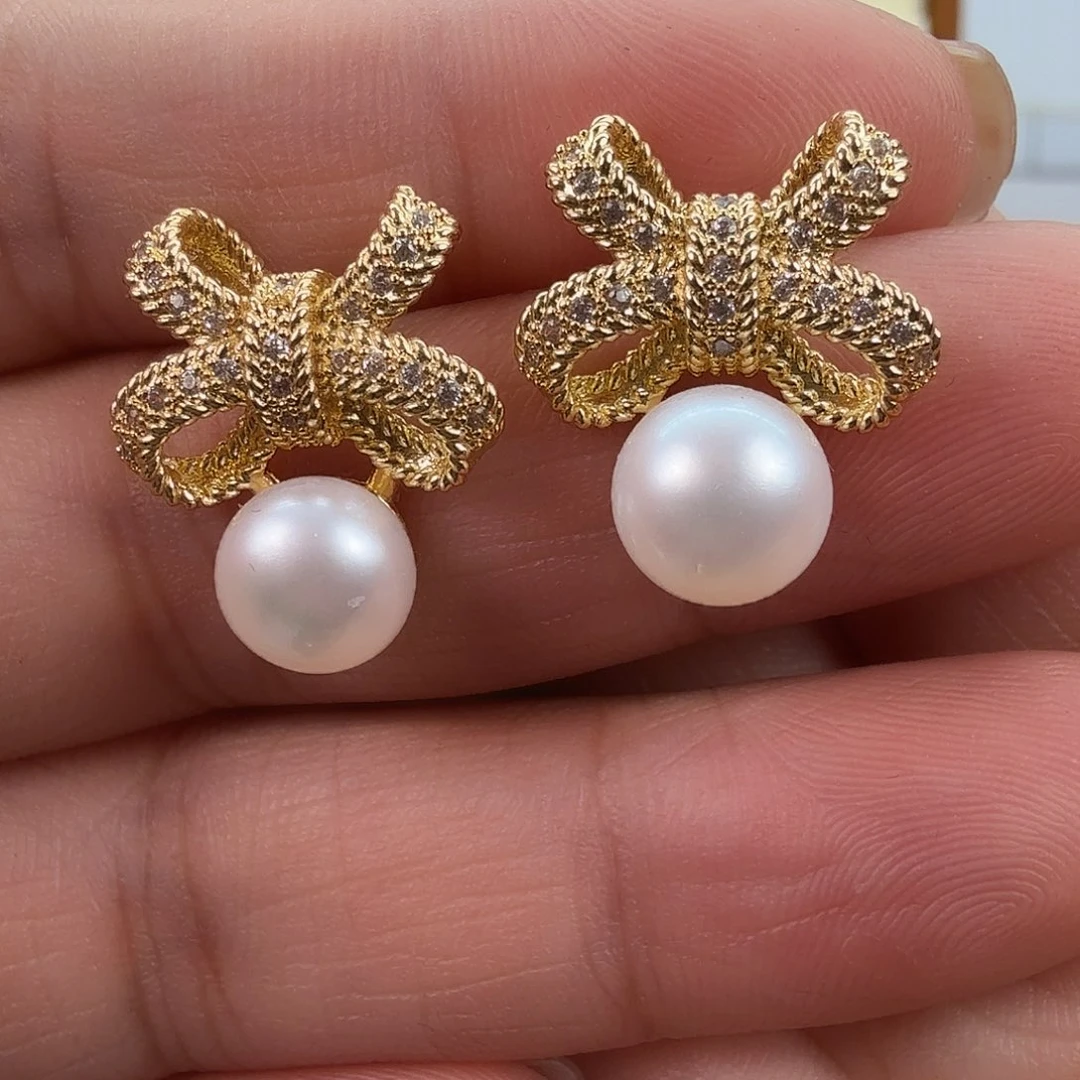 淡水珍珠耳饰未镶嵌