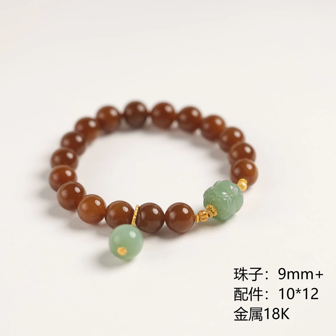 本真 | 九万里 | 珍藏级精品和田玉全糖糖玉9mm+手串