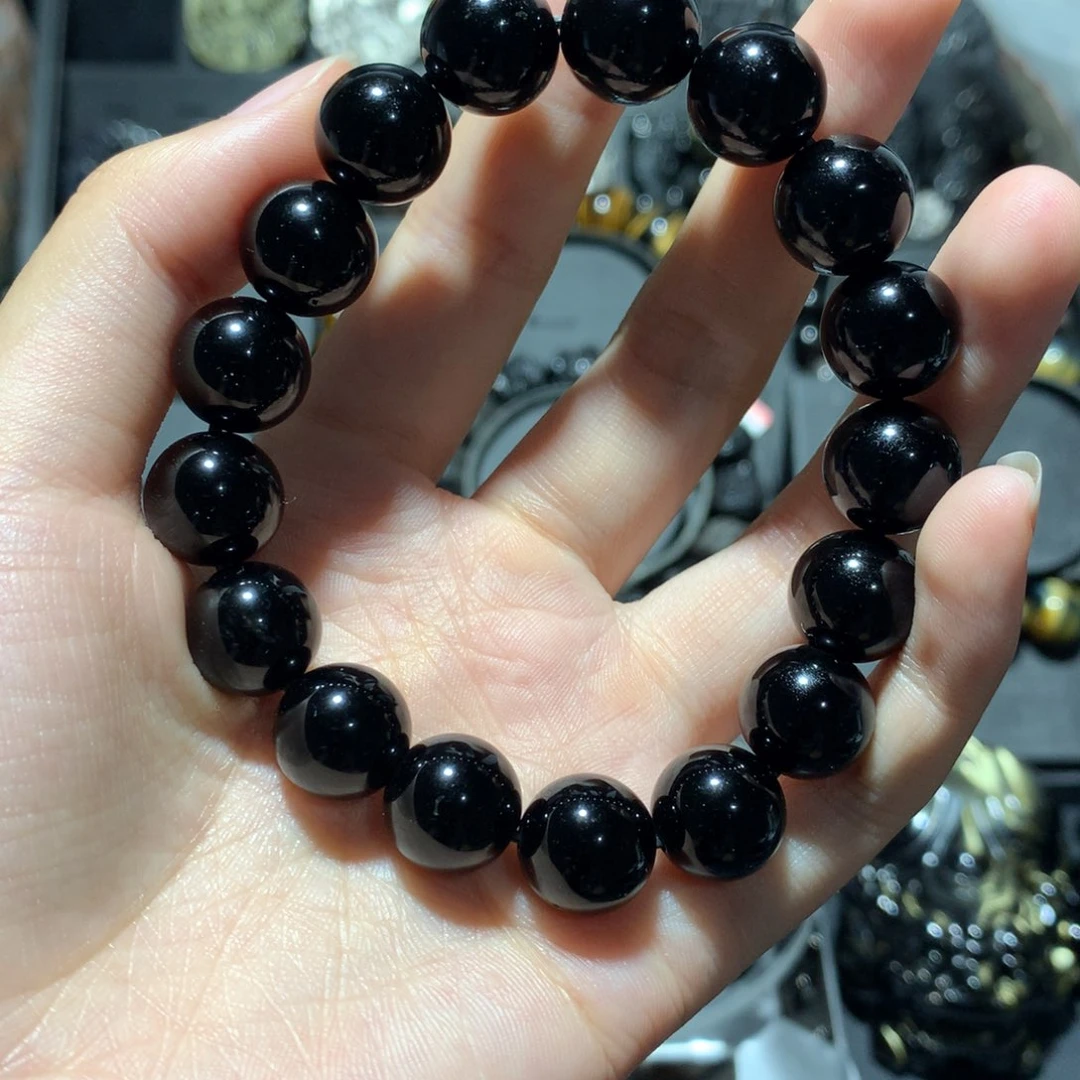 黑曜岩未镶嵌手串