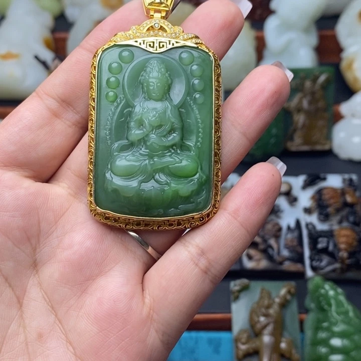 和田玉未镶嵌挂件