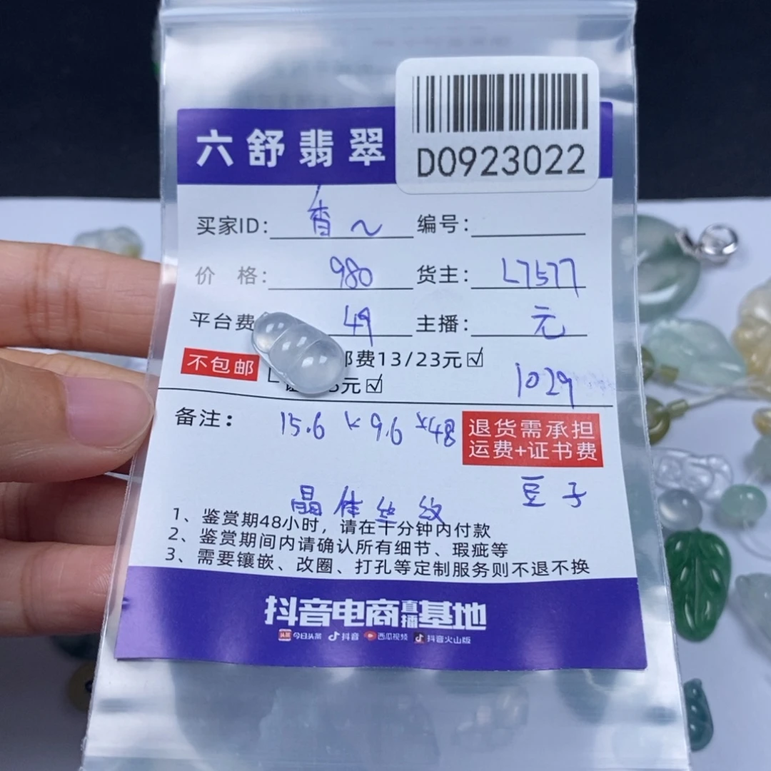 香***果未镶嵌挂件翡翠D0923022