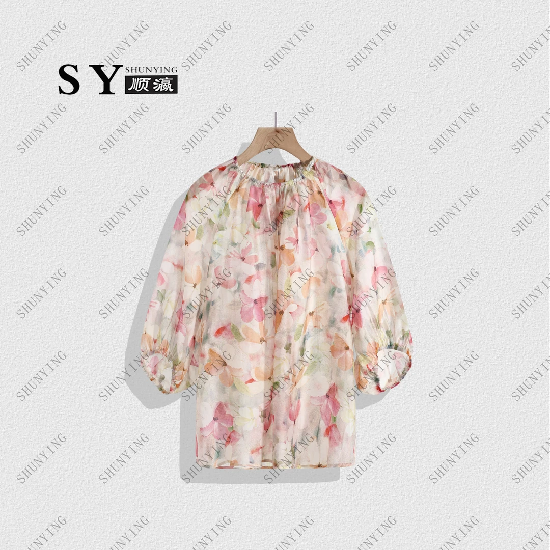 顺瀛【夏威夷】新款时尚清新碎花百搭薄款衬衫SY62C28290