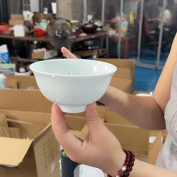 瓷片云青4.75英寸米饭碗六个，包邮