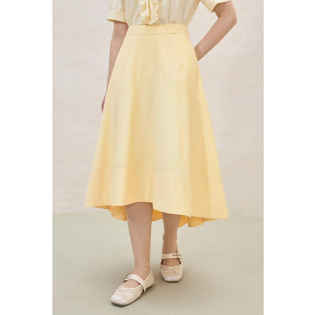 独束微胖大码女装半身裙通勤时尚百搭A字半裙高腰显瘦25DS82153