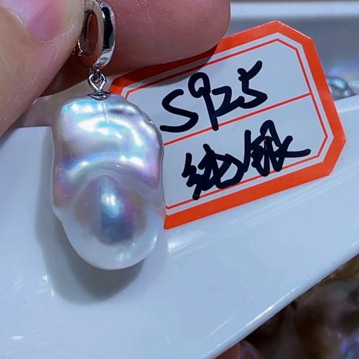 淡水珍珠银S925镶嵌颈饰