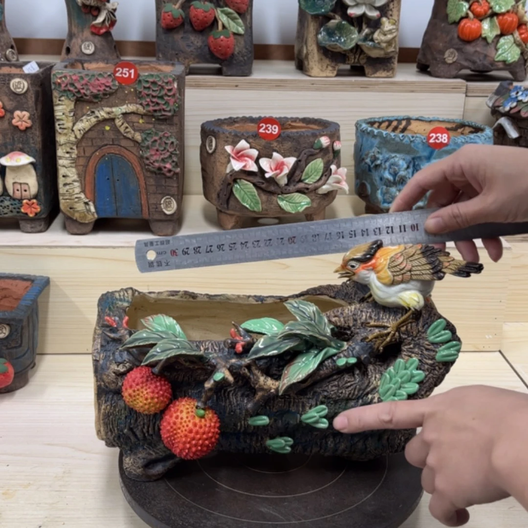 【闪购商品】紫砂花盆内口19×8外高22