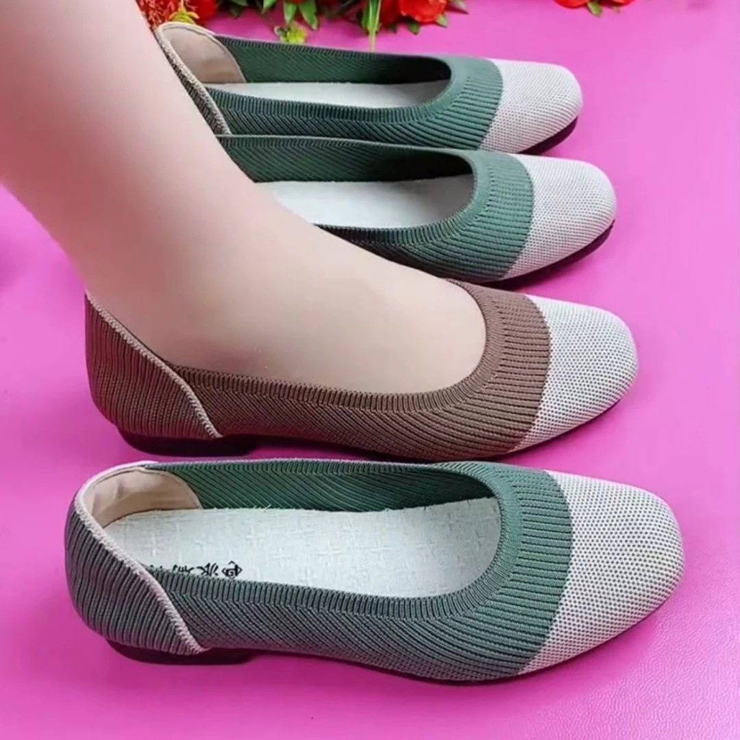 时尚休闲女鞋老北京布鞋女春夏秋透气飞织女鞋轻软妈妈单鞋豆豆鞋