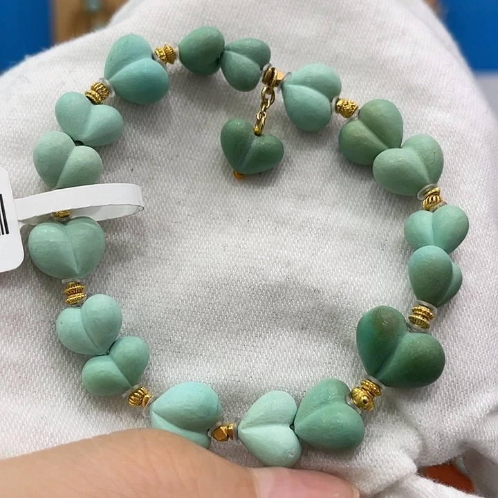 绿松石18K金镶嵌珠宝奇石