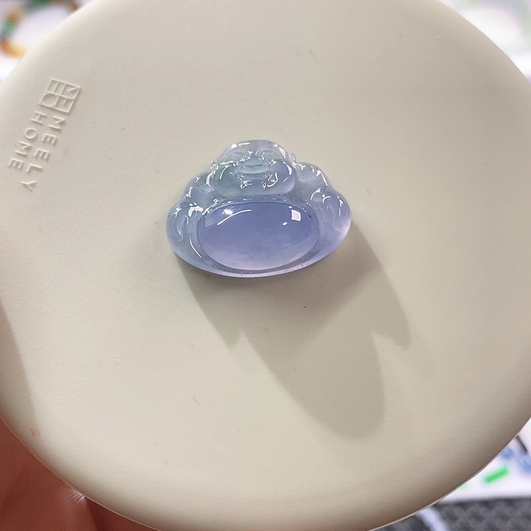 翡翠裸石冰紫佛公