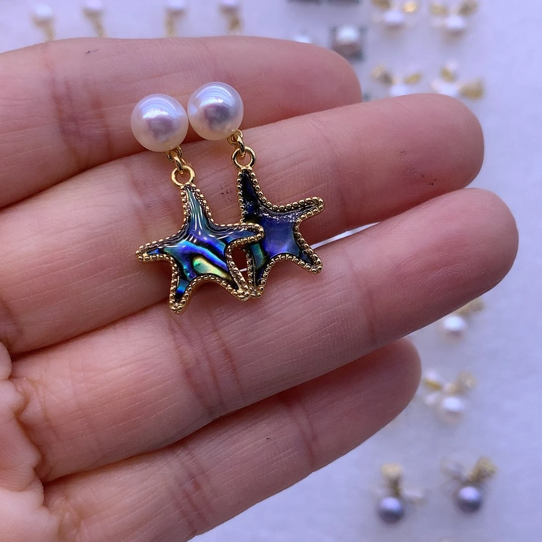 淡水珍珠耳饰合金