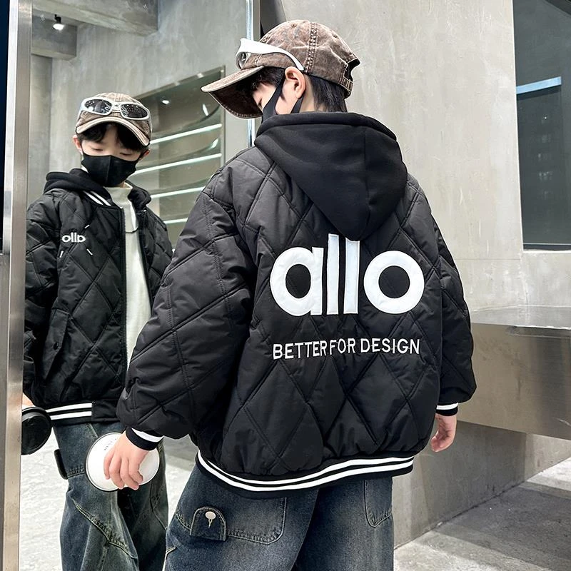 男童夹棉加厚外套春秋冬款2025新款中大儿童冬装棉服男孩冬季棉袄