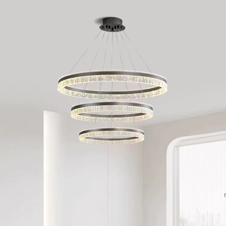 定制款灯具LED新款客厅餐厅楼梯灯家用创意大气个性圆形别墅轻奢