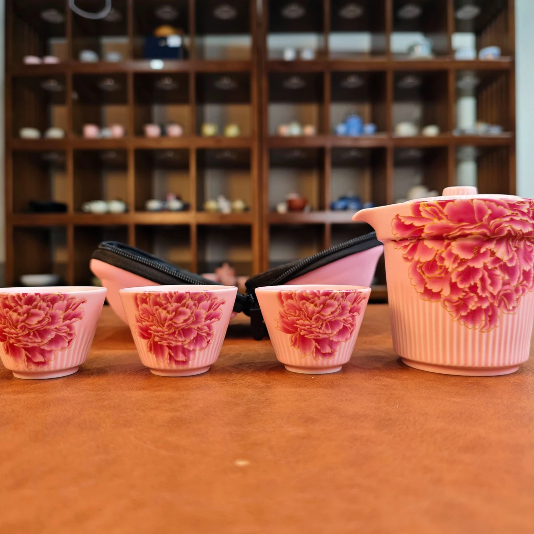 粉色牡丹快客杯5995