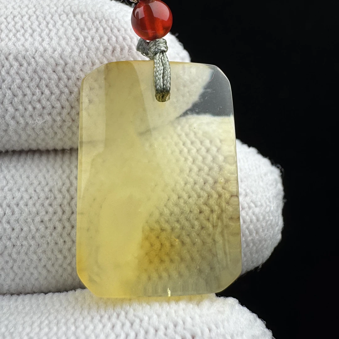 R6871天然蜜蜡 水滴吊坠16x22x6mm 支持鉴定假一罚十