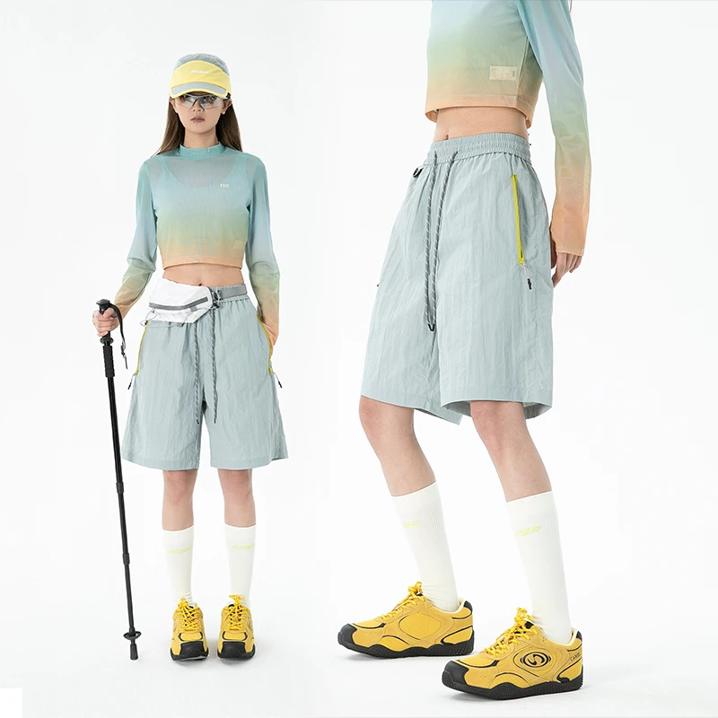 迈特优尼龙速干机能短裤男女夏透气防水宽松中裤休闲运动五分裤